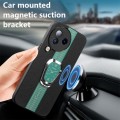 For Xiaomi Civi 3 Magnetic Litchi Leather Back Phone Case with Holder(Green)