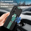 For Xiaomi Poco M4 5G Magnetic Litchi Leather Back Phone Case with Holder(Green)