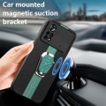 For Xiaomi Poco X4 Pro 5G Magnetic Litchi Leather Back Phone Case with Holder(Green)
