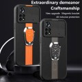 For Xiaomi Poco X4 Pro 5G Magnetic Litchi Leather Back Phone Case with Holder(Orange)