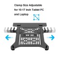 NORTH BAYOU NB FP-2 Notebook Tray Compatible VESA 100x100mm for 10 -17 inch Laptop Mount Holder