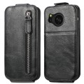 For Sharp Aquos Sense8 Zipper Wallet Vertical Flip Leather Phone Case(Black)