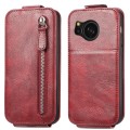 For Sharp Aquos Sense8 Zipper Wallet Vertical Flip Leather Phone Case(Red)