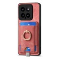 For Xiaomi 14 Retro Splitable Magnetic Card Bag Leather Phone Case(Pink)