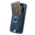 For Xiaomi  14 Pro Retro Splitable Magnetic Card Bag Leather Phone Case(Blue)
