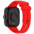 For Redmi Watch 4 Solid Color Liquid Silicone Watch Band(Red)