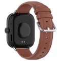 For Xiaomi Mi Band 8 Pro Round Tail Top Layer Leather Watch Band(Brown)
