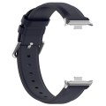 For Xiaomi Mi Band 8 Pro Round Tail Top Layer Leather Watch Band(Dark Blue)