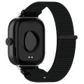 For Redmi Watch 4 Nylon Loop Metal Connector Watch Band(Black)