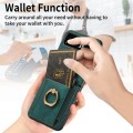 For Motorola Razr 40 Ultra Retro Skin-feel Ring Multi-card Wallet Phone Case(Green)