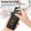 For Motorola Razr 40 Ultra Retro Skin-feel Ring Multi-card Wallet Phone Case(Black)