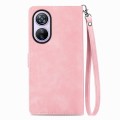 For Blackview A200 Pro Embossed Flower Zipper Leather Phone Case(Pink)