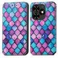 For Tecno Spark Go 2024 CaseNeo Colorful Magnetic Leather Phone Case(Purple Scales)