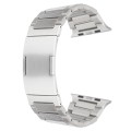 For Apple Watch SE 2022 40mm Stainless Steel H-Shaped Fold Buckle Watch Band(Silver)