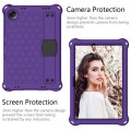 For Samsung Galaxy Tab A9+ 11 X216B Honeycomb EVA Hybrid PC Tablet Case with Strap(Purple+Black)