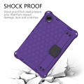 For Samsung Galaxy Tab A9+ 11 X216B Honeycomb EVA Hybrid PC Tablet Case with Strap(Purple+Black)