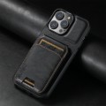 For iPhone 14 Pro Suteni H02 Leather Wallet Stand Back Phone Case(Black)