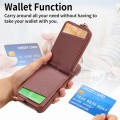 For iPhone 15 Pro Max Litchi Leather Oil Edge Ring Zipper Wallet Back Phone Case(Jujube Apricot)
