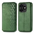 For Tecno Spark Go 2024 Cubic Grid Pressed Magnetic Leather Phone Case(Green)