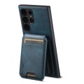 For Samsung Galaxy S22 Ultra 5G Suteni H02 Leather Wallet Stand Back Phone Case(Blue)