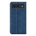 For Google Pixel 8a Retro-skin  Magnetic Suction Leather Phone Case(Dark Blue)
