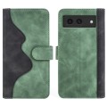 For Google Pixel 8a Stitching Horizontal Flip Leather Phone Case(Green)