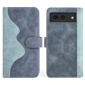For Google Pixel 8a Stitching Horizontal Flip Leather Phone Case(Blue)