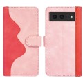 For Google Pixel 8a Stitching Horizontal Flip Leather Phone Case(Red)