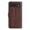 For Google Pixel 8a Dual-side Magnetic Buckle Horizontal Flip Leather Phone Case(Brown)