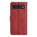 For Google Pixel 8a Dual-side Magnetic Buckle Horizontal Flip Leather Phone Case(Red)