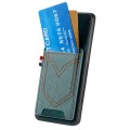 For Xiaomi 14 Denim Texture Leather Skin Phone Case with Card Slot(Green)