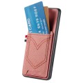 For Xiaomi 14 Denim Texture Leather Skin Phone Case with Card Slot(Pink)
