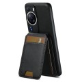 For Huawei P60 Pro Suteni H02 Leather Wallet Stand Back Phone Case(Black)