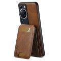 For Huawei P60 Pro Suteni H02 Leather Wallet Stand Back Phone Case(Brown)