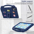 For Lenovo Tab P11 / J606F Handle Kickstand Children EVA Shockproof Tablet Case(Navy Blue)