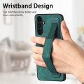 For Samsung Galaxy A04s Retro Wristband Holder Leather Back Phone Case(Green)