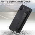 For Samsung Galaxy A04e Retro Wristband Holder Leather Back Phone Case(Black)