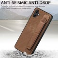 For Samsung Galaxy A04e Retro Wristband Holder Leather Back Phone Case(Brown)