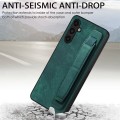 For Samsung Galaxy A13 5G Retro Wristband Holder Leather Back Phone Case(Green)