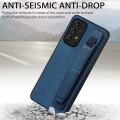For Samsung Galaxy A23 Retro Wristband Holder Leather Back Phone Case(Blue)