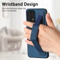 For Samsung Galaxy A23 Retro Wristband Holder Leather Back Phone Case(Blue)