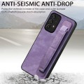 For Samsung Galaxy A32 5G Retro Wristband Holder Leather Back Phone Case(Purple)