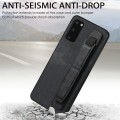 For Samsung Galaxy S20 Retro Wristband Holder Leather Back Phone Case(Black)