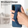 For Samsung Galaxy S20 Retro Wristband Holder Leather Back Phone Case(Blue)