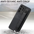 For Samsung Galaxy S20 Ultra 5G Retro Wristband Holder Leather Back Phone Case(Black)