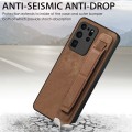 For Samsung Galaxy S20 Ultra 5G Retro Wristband Holder Leather Back Phone Case(Brown)