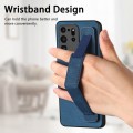 For Samsung Galaxy S20 Ultra 5G Retro Wristband Holder Leather Back Phone Case(Blue)