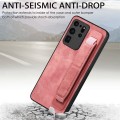For Samsung Galaxy S20 Ultra 5G Retro Wristband Holder Leather Back Phone Case(Pink)