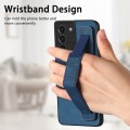 For Samsung Galaxy S21+ 5G Retro Wristband Holder Leather Back Phone Case(Blue)