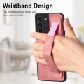 For Samsung Galaxy S21+ 5G Retro Wristband Holder Leather Back Phone Case(Pink)